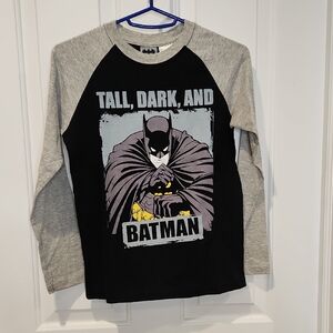 Batman Kids Long Sleeve Shirt - Black and Gray